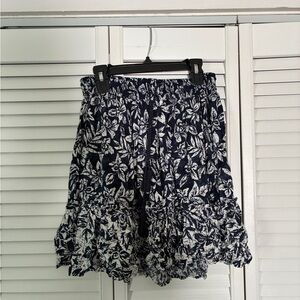 Rip Curl Navy and White Patterned Skirt